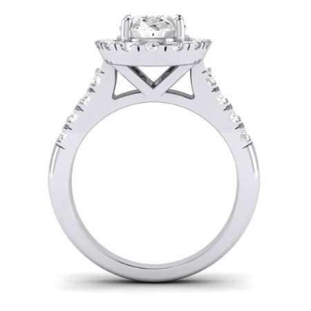 Velvet Oval Diamond Bridal Set (Lab Grown Igi Cert) whitegold