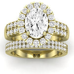 Velvet Oval Diamond Bridal Set (Lab Grown Igi Cert) yellowgold