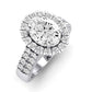 Velvet Oval Diamond Bridal Set (Lab Grown Igi Cert) whitegold