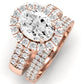 Velvet Oval Diamond Bridal Set (Lab Grown Igi Cert) rosegold