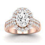 Velvet Oval Diamond Bridal Set (Lab Grown Igi Cert) rosegold