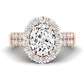 Velvet Oval Diamond Bridal Set (Lab Grown Igi Cert) rosegold