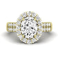 Velvet Oval Diamond Bridal Set (Lab Grown Igi Cert) yellowgold