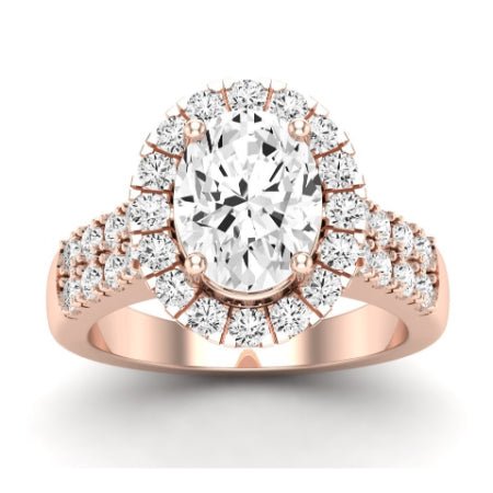 Velvet Oval Diamond Bridal Set (Lab Grown Igi Cert) rosegold