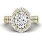 Velvet Oval Diamond Engagement Ring (Lab Grown Igi Cert) yellowgold