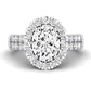 Velvet Oval Diamond Engagement Ring (Lab Grown Igi Cert) whitegold