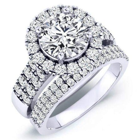 Velvet Round Diamond Bridal Set (Lab Grown Igi Cert) whitegold