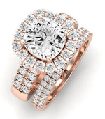 Velvet Moissanite Matching Band Only (does Not Include Engagement Ring)  For Ring With Cushion Center rosegold