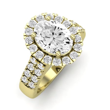 Velvet Moissanite Matching Band Only ( Engagement Ring Not Included) For Ring With Oval Center yellowgold