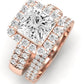 Velvet Moissanite Matching Band Only (does Not Include Engagement Ring)  For Ring With Princess Center rosegold