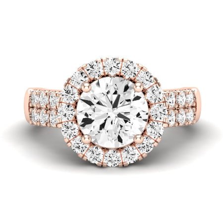 Velvet Moissanite Matching Band Only (does Not Include Engagement Ring)  For Ring With Round Center rosegold