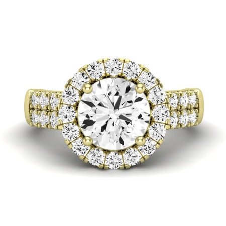 Velvet Moissanite Matching Band Only (does Not Include Engagement Ring)  For Ring With Round Center yellowgold
