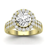 Velvet Moissanite Matching Band Only (does Not Include Engagement Ring)  For Ring With Round Center yellowgold