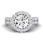 Velvet Moissanite Matching Band Only (does Not Include Engagement Ring)  For Ring With Round Center whitegold