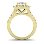Velvet Moissanite Matching Band Only (does Not Include Engagement Ring)  For Ring With Round Center yellowgold
