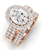Velvet Oval Diamond Bridal Set (Lab Grown Igi Cert) rosegold