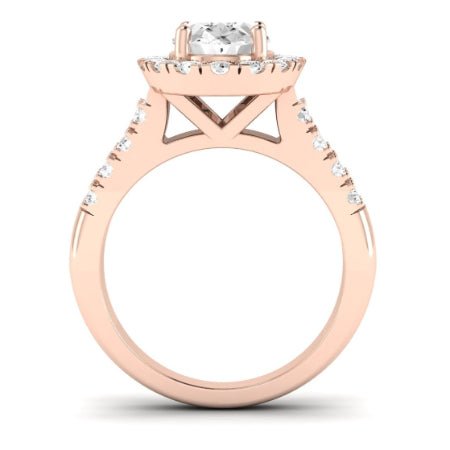 Velvet Oval Diamond Bridal Set (Lab Grown Igi Cert) rosegold