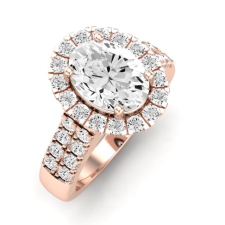 Velvet Oval Diamond Bridal Set (Lab Grown Igi Cert) rosegold