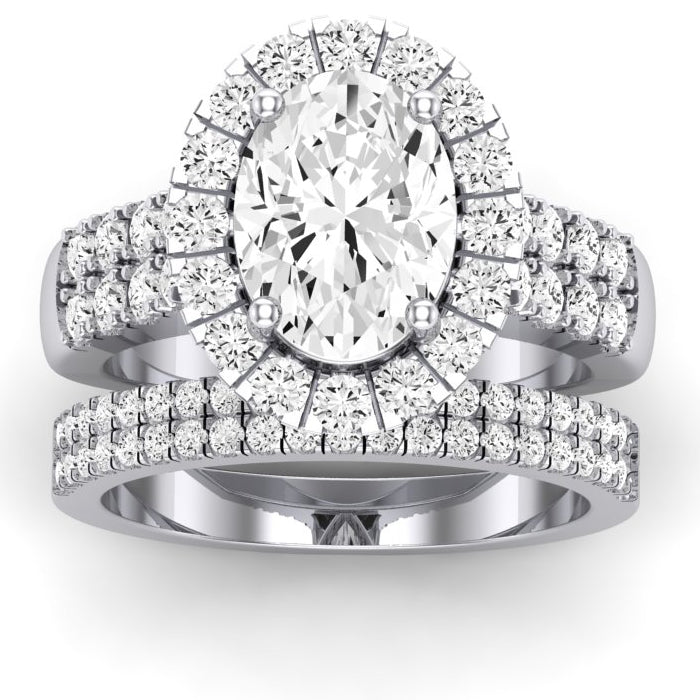 4.00 ct - Velvet - Oval Lab Diamond Bridal Set (IGI Certified)