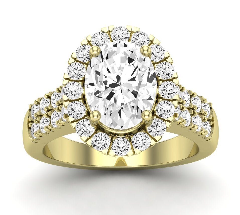 Velvet Oval Diamond Engagement Ring (Lab Grown Igi Cert) yellowgold