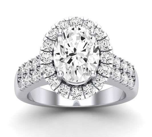 Velvet Oval Diamond Engagement Ring (Lab Grown Igi Cert) whitegold