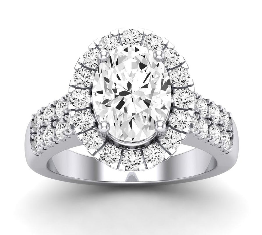 4.00 ct - Velvet - Oval Lab Diamond Engagement Ring (IGI Certified)