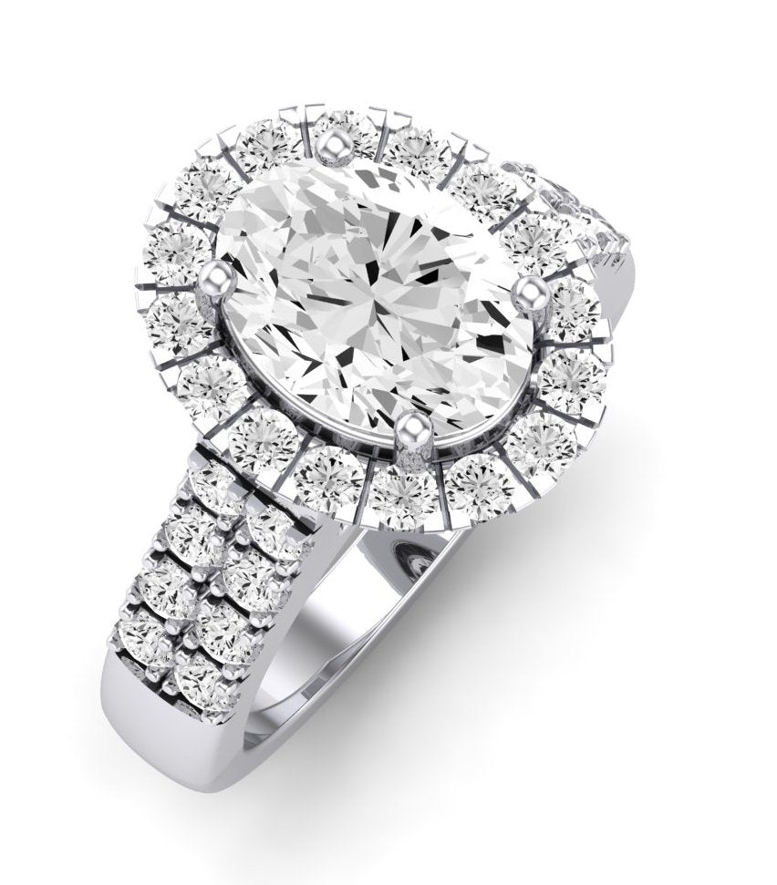 Velvet Oval Diamond Engagement Ring (Lab Grown Igi Cert) whitegold