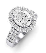 Velvet Oval Diamond Engagement Ring (Lab Grown Igi Cert) whitegold