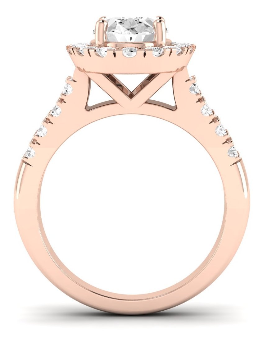 Velvet Oval Diamond Engagement Ring (Lab Grown Igi Cert) rosegold