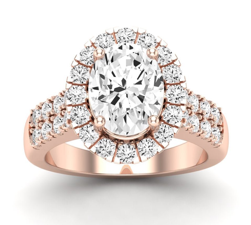 Velvet Oval Diamond Engagement Ring (Lab Grown Igi Cert) rosegold