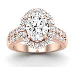 Velvet Oval Diamond Engagement Ring (Lab Grown Igi Cert) rosegold
