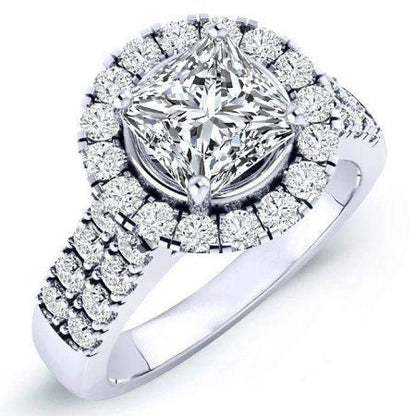 Velvet Princess Diamond Engagement Ring (Lab Grown Igi Cert) whitegold