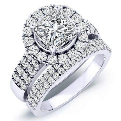 Velvet Princess Moissanite Bridal Set whitegold