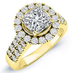Velvet Princess Moissanite Engagement Ring yellowgold