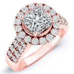 Velvet Princess Moissanite Engagement Ring rosegold