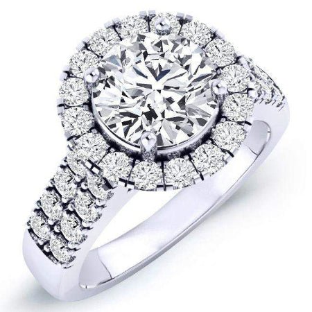 Velvet Round Diamond Engagement Ring (Lab Grown Igi Cert) whitegold