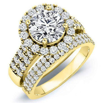 Velvet Round Diamond Bridal Set (Lab Grown Igi Cert) yellowgold