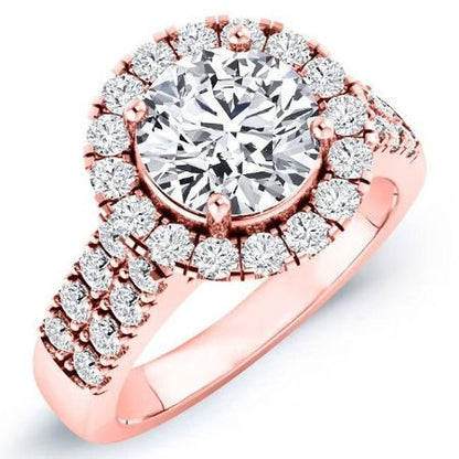 Velvet Round Diamond Bridal Set (Lab Grown Igi Cert) rosegold