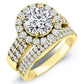 Velvet Round Moissanite Bridal Set yellowgold