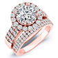 Velvet Round Moissanite Bridal Set rosegold