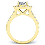 Velvet Round Moissanite Engagement Ring yellowgold