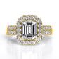 Velvet Emerald Diamond Engagement Ring (Lab Grown Igi Cert) yellowgold