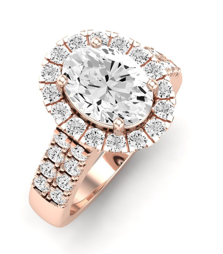 Velvet Oval Diamond Engagement Ring (Lab Grown Igi Cert) rosegold