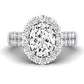 Huge Rock: 3.34ct TCW Oval Moissanite Engagement Ring