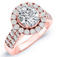 Velvet Cushion Diamond Engagement Ring (Lab Grown Igi Cert) rosegold