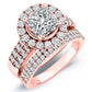 Velvet Princess Diamond Bridal Set (Lab Grown Igi Cert) rosegold