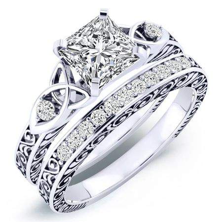 Venus Diamond Matching Band Only (engagement Ring Not Included) For Ring With Princess Center whitegold