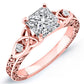 Venus Princess Diamond Bridal Set (Lab Grown Igi Cert) rosegold