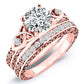 Venus Round Diamond Bridal Set (Lab Grown Igi Cert) rosegold