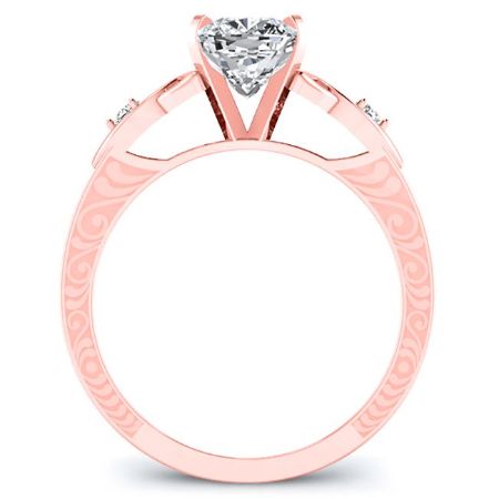 Venus Moissanite Matching Band Only (engagement Ring Not Included) For Ring With Cushion Center rosegold